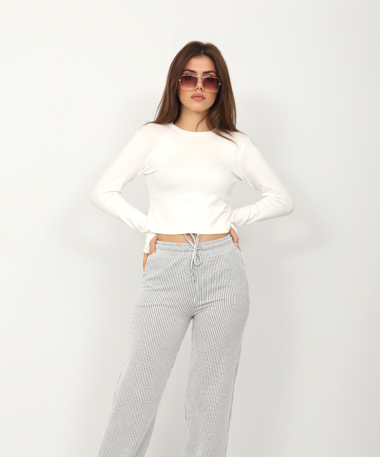 Resim Viole&More Kadın Pantolon 2497 Çizgili