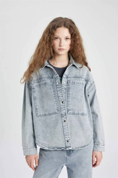 Resim Defacto Kadın Jean Ceket B9315AX/NM55