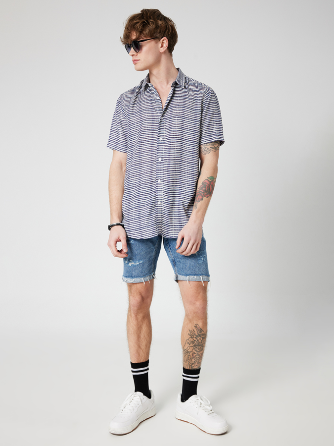 Resim Loft Erkek Relax Fit Kısa Kol Gömlek LF2039535