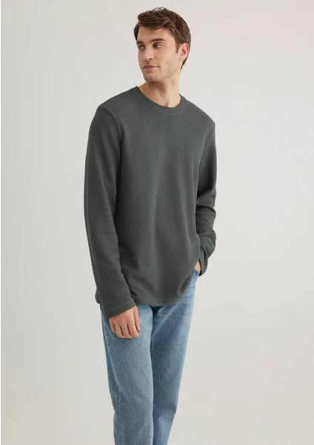 Resim Mavi Uzun Kol Erkek T-Shirt M0611925-71598