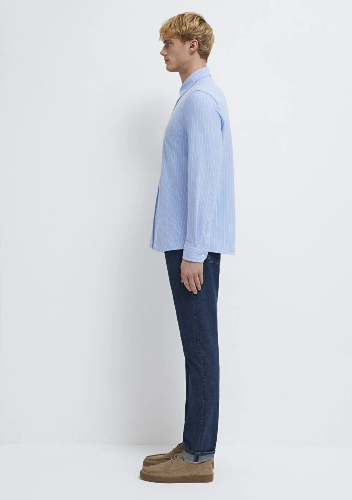 Resim Mavi Erkek Uzun Kol Gömlek M0211858-91409