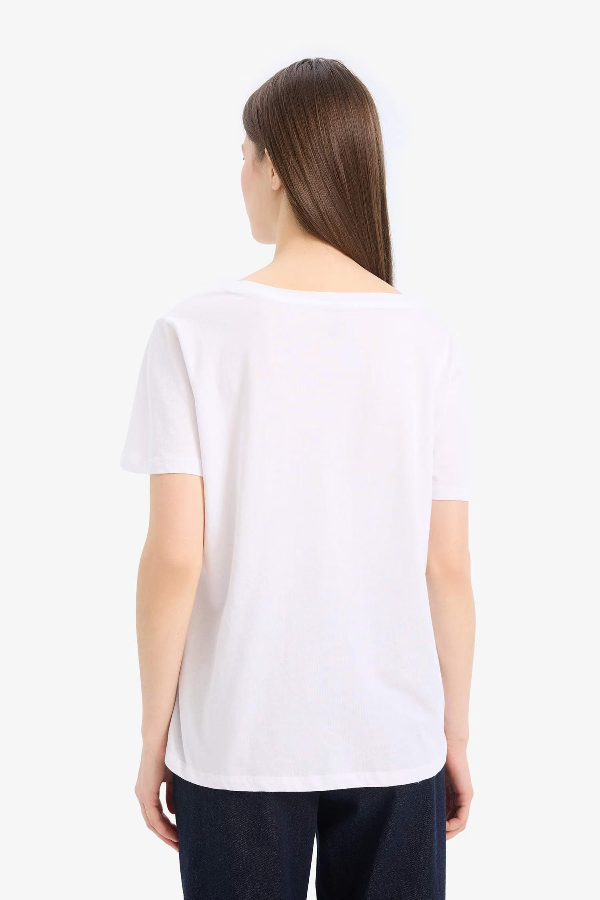 Resim Defacto Kadın Kısa Kol T-shirt W9578AZ/WT34