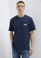 Resim Mavi Logo Tişört Derin Lacivert Erkek T-Shirt M0611714-70497