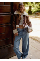 Resim Mavi Kadın Deri Mont Ve Ceket M1110462-87011