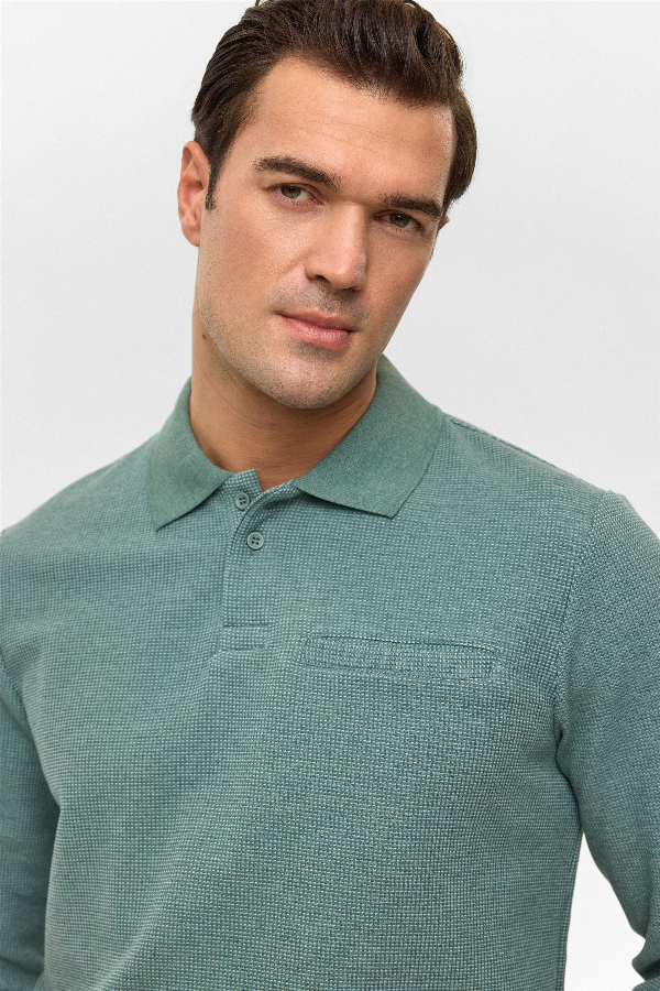 Resim SW2013700015 Polo Yaka Erkek Sweat