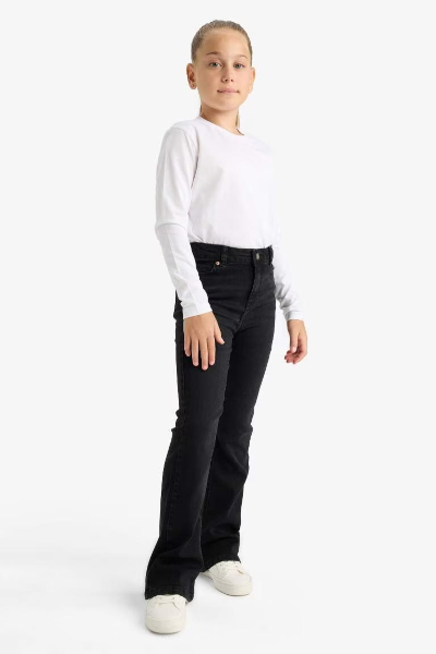 Resim Defacto Kız Çocuk  Jean Pantolon E6183A8/BK27