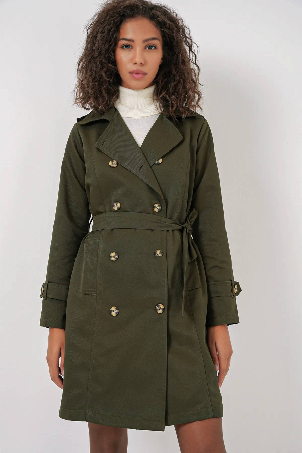 Resim Yenikoza Kadın Pardesü  Trençkot