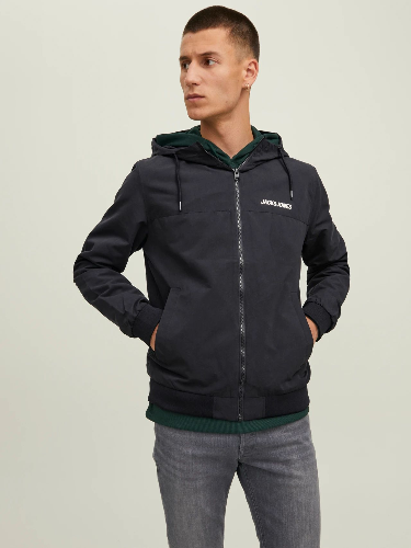 Resim Jack & Jones Jjerush Hood Bomber Noos Erkek Mont 12200208