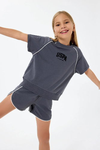 Resim U.S. Polo Assn Kids Kız Çocuk Şort Takım Us2528-G