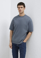 Resim Mavi Erkek T-shirt M0611614-80776