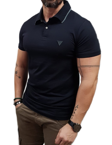 Resim Guess  Erkek  T-shirt M6RP66J1314-G7V2 Nolan Ss  Polo