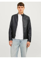 Resim Jack & Jones Jjedylan Pu Bıker Jacket Noos Erkek Deri Mont  ve Ceket 12261196