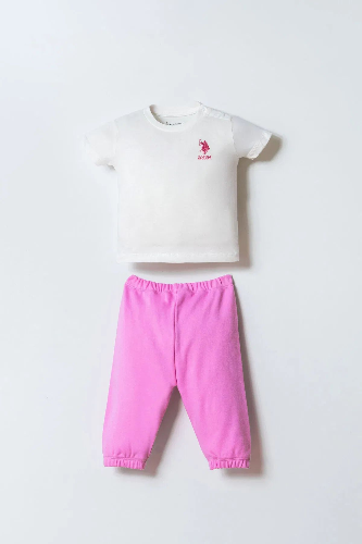 Resim U.S. Polo Assn Bebek Kız Bebek Sweat Takım Usb3007