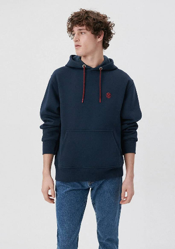 Resim Mavi Kapüşonlu Erkek Sweatshirt M065809-29743