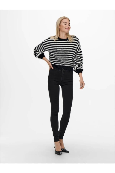 Resim Only Onlbaker L/S Zıp Pullover Knt Noos Kazak 15247008