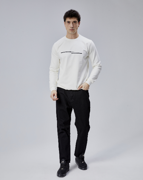 Resim Paul&More Erkek Sweat What Baskı 0 Yaka 2 İp