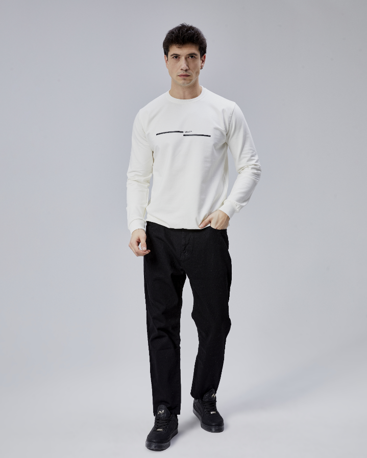 Resim Paul&More Erkek Sweat What Baskı 0 Yaka 2 İp