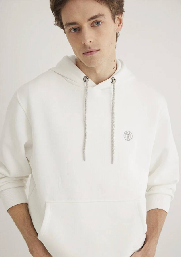 Resim Mavi Kapüşonlu Erkek Sweatshirt M065809-34519