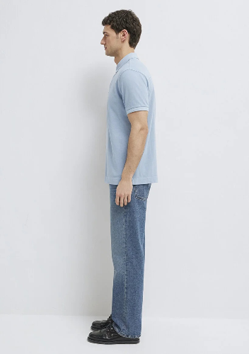 Resim Mavi Polo Yaka Erkek T-shirt M0613151-70829