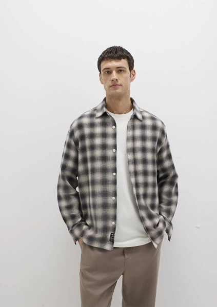 Resim Mavi Kareli Erkek Gömlek M0211646-90858