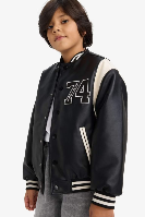 Resim Defacto Erkek Çocuk Deri Mont F6375A8/BK27