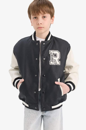 Resim Defacto Erkek Çocuk Deri Mont C7088A8/BK27