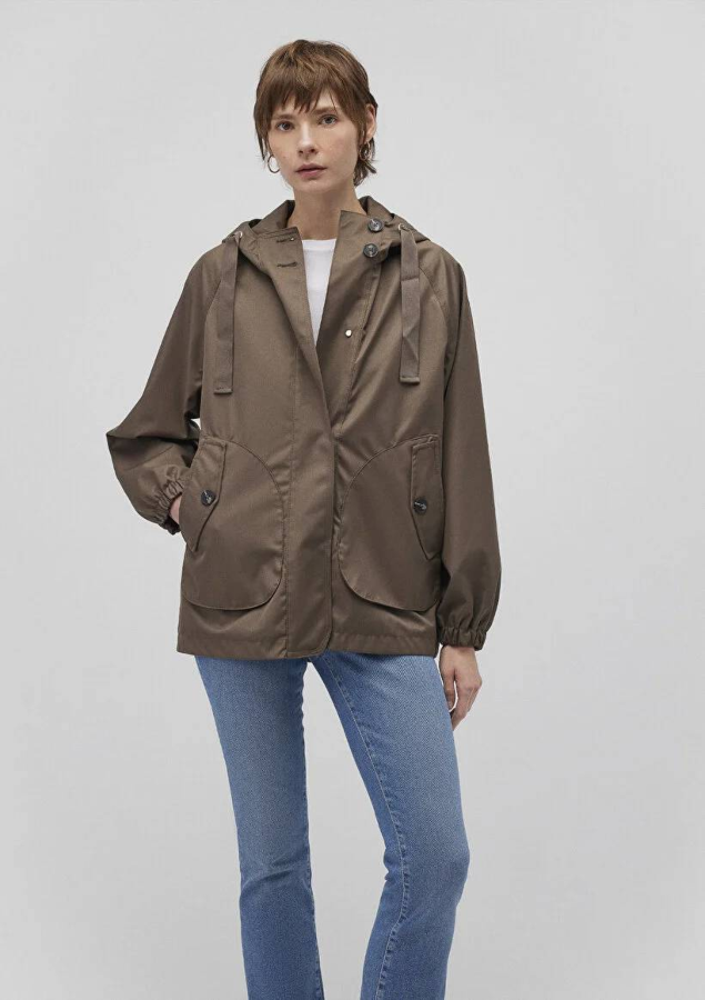 Resim Mavi Kapüşonlu Kadın Mont M1110014-82046