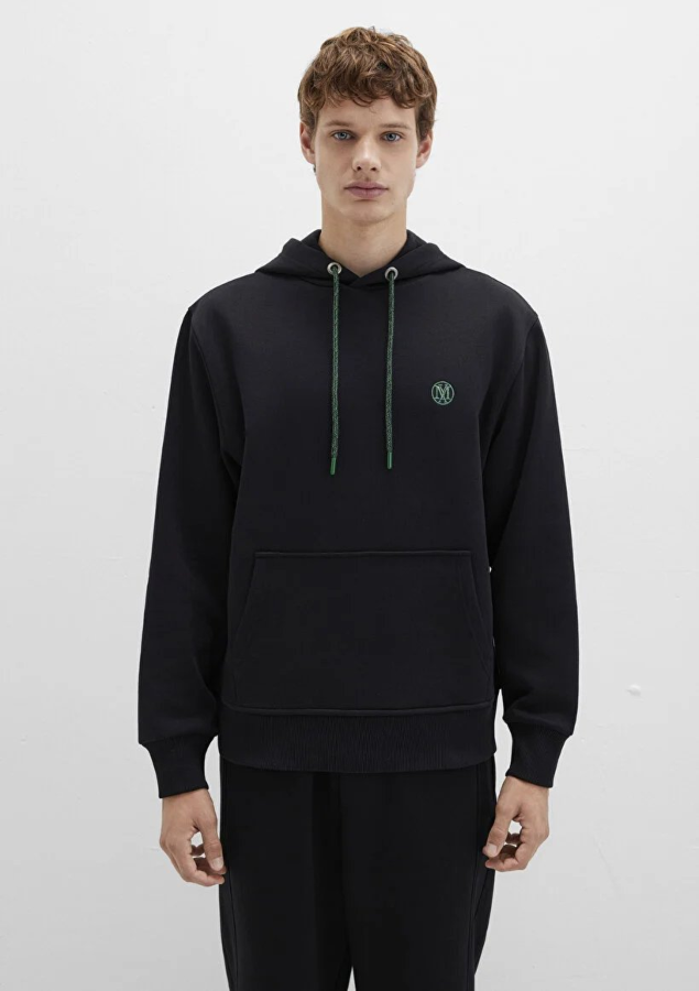 Resim Mavi Kapüşonlu Erkek Sweatshirt M065809-900