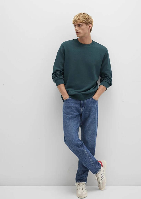 Resim Mavi Bisiklet Yaka Erkek Sweat M0S10421-71929