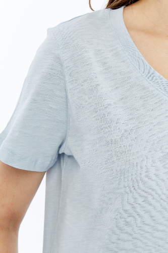 Resim Viole&More 1002 Flamlı  V Yaka Kadın T-shirt