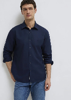 Resim Mavi Erkek Uzun Kol Gömlek M0212063-80872