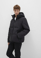 Resim Mavi Kapüşonlu Erkek Mont M0110675-71379