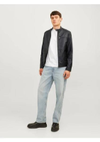 Resim Jack & Jones Jjedylan Pu Bıker Jacket Noos Erkek Deri Mont  ve Ceket 12261196
