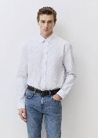 Resim Mavi Çizgili Erkek Gömlek M0211553-90906