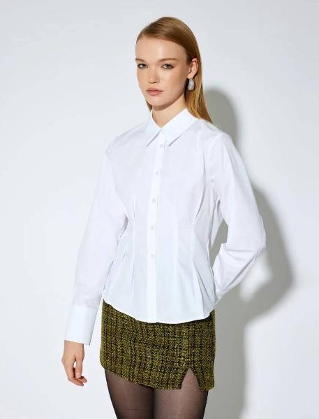 Resim Koton Kadın Gömlek 5WAK60157UW