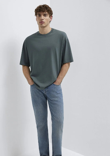 Resim Mavi Erkek T-shirt M0613113-71598