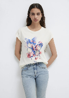 Resim Mavi Kadın T-shirt M1613718-80194