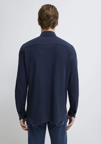 Resim Mavi Erkek Uzun Kol Gömlek M0212062-70497