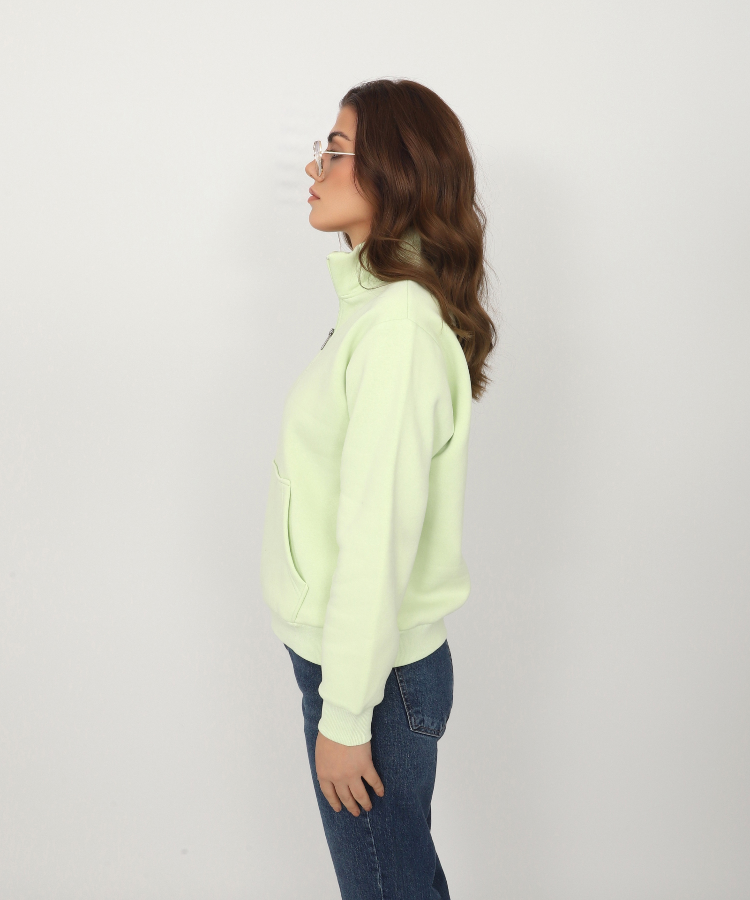 Resim Viole&More Kadın Sweat 114 Yarım Fermuarlı