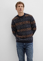 Resim Mavi Jakarlı Erkek Kazak M0710331-70497