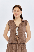 Resim Viole&More Kadın Etek Takım Kolsuz Bağlamalı