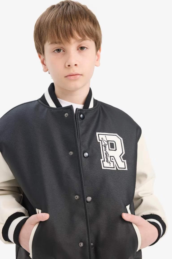 Resim Defacto Erkek Çocuk Deri Mont C7088A8/BK27