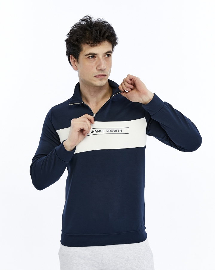 Resim Paul&More Yarım Fermuar Erkek Sweat 227 Parçalı Yarım Fermuarlı