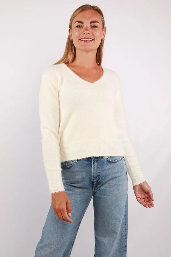 Resim Only Onlella Piumo Ls V-Neck Knt Kadın Kazak 15259562