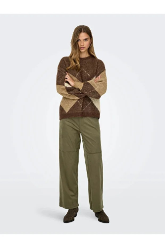 Resim Only Onlnoeme Life Ls Jq O-Neck Knt Kazak 15353226