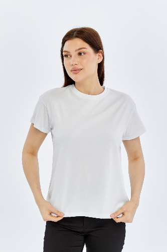 Resim Viole&More Kadın T-Shirt Yk19 Bisiklet Yaka