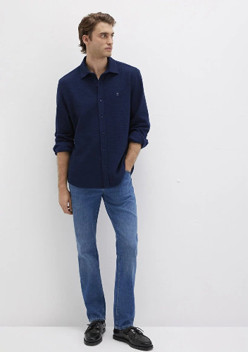 Resim Mavi Erkek Uzun Kol Gömlek M0211789-70497