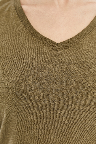 Resim Viole&More 1002 Flamlı  V Yaka Kadın T-shirt