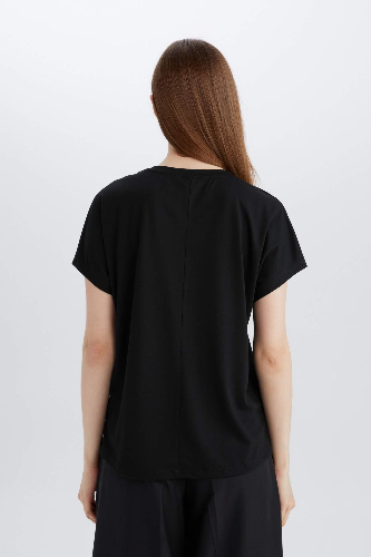 Resim Defacto Kadın Kısa Kol T-shirt E3027AX/BK81