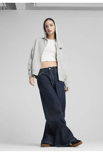 Resim Puma Ess Comfort Full-Zip Hoodie Kadın Sweat 682410-04